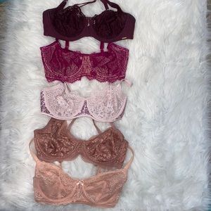 5 lace bra bundle